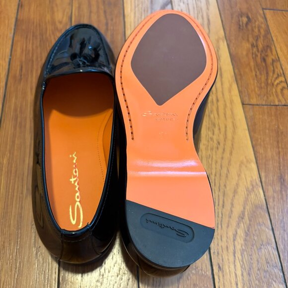 NWOT Santoni Andrea Patent Tassel Loafers | Size 37 | Italian Luxury - Picture 5 of 5